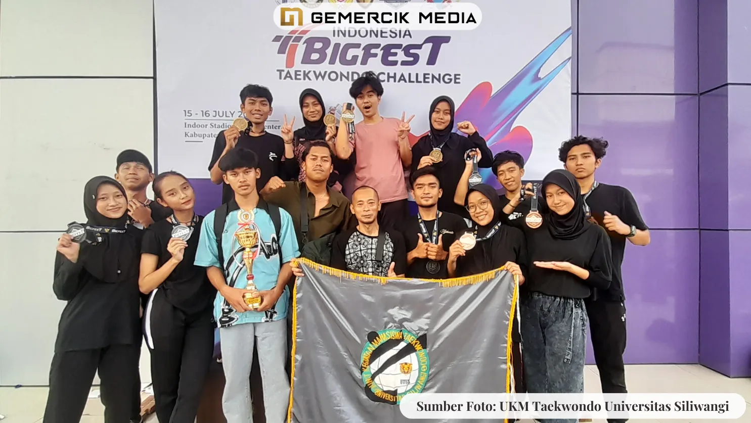 UKM Taekwondo Unsil Raih Juara di Indonesia Bigfest Taekwondo Challenge 2023 Ukm Taekwondo